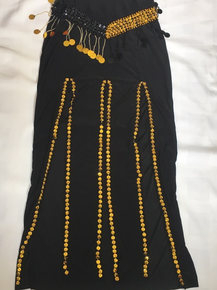 Egyptian Sexy belly dance costume, handmade Black stitched belly dance dress بدلة رقص شرقى