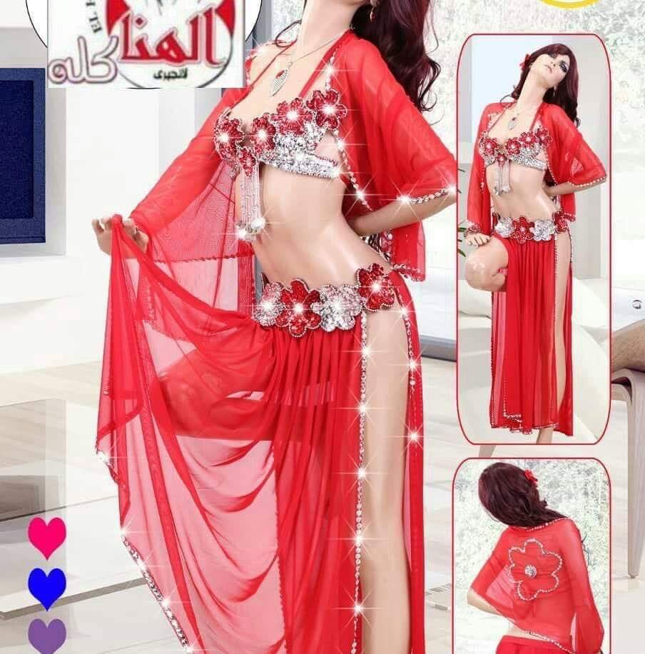 Sexy Egyptian professional belly dance costume, Handmade embellished belly dance outfit, belly dance bra and belt, بدلة رقص شرقى