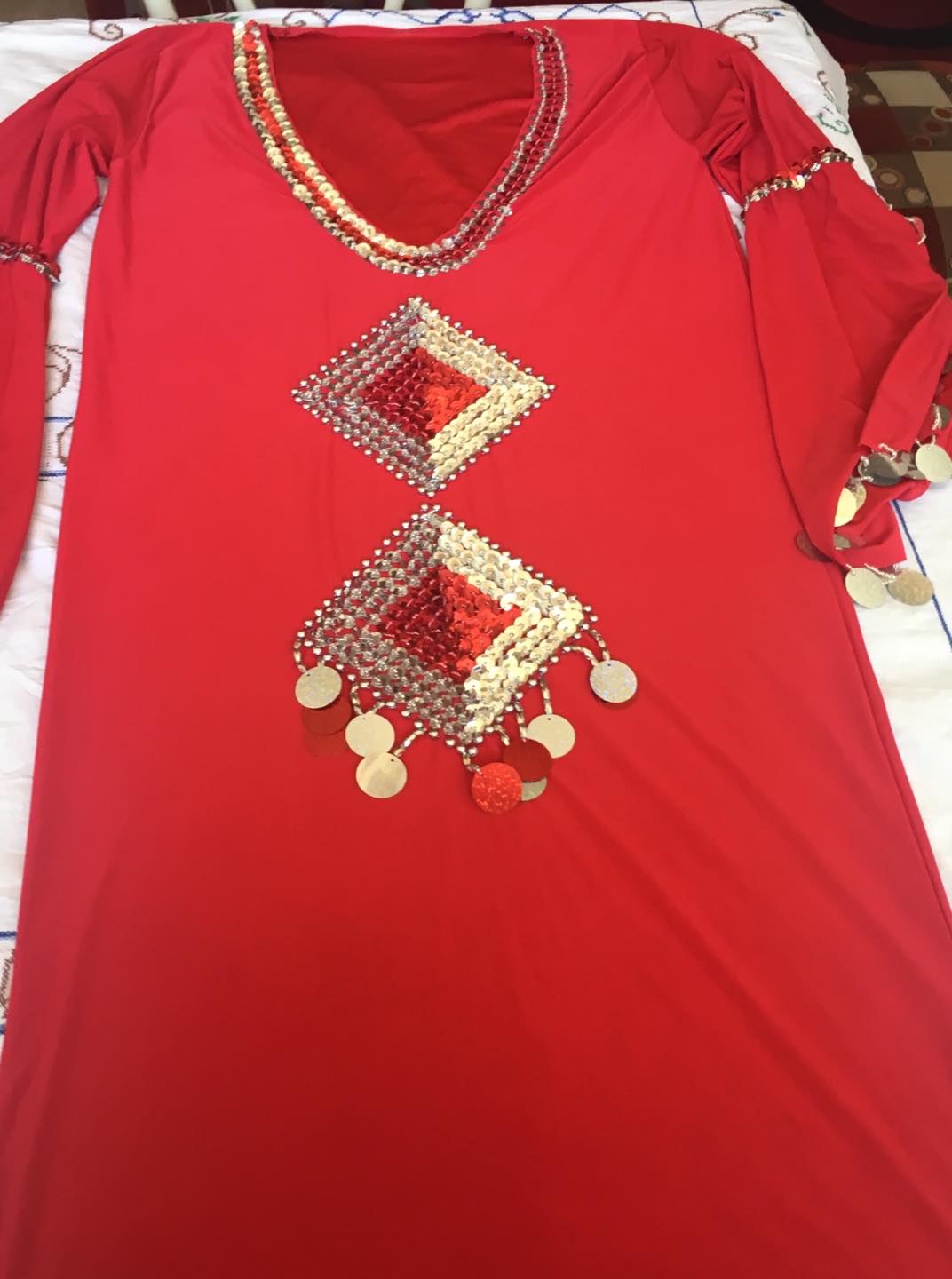 Ägyptisches Bauchtanzkleid, Saidi-Kostüm, Baladi Galabia, Fallahi Abaya, Kaftan