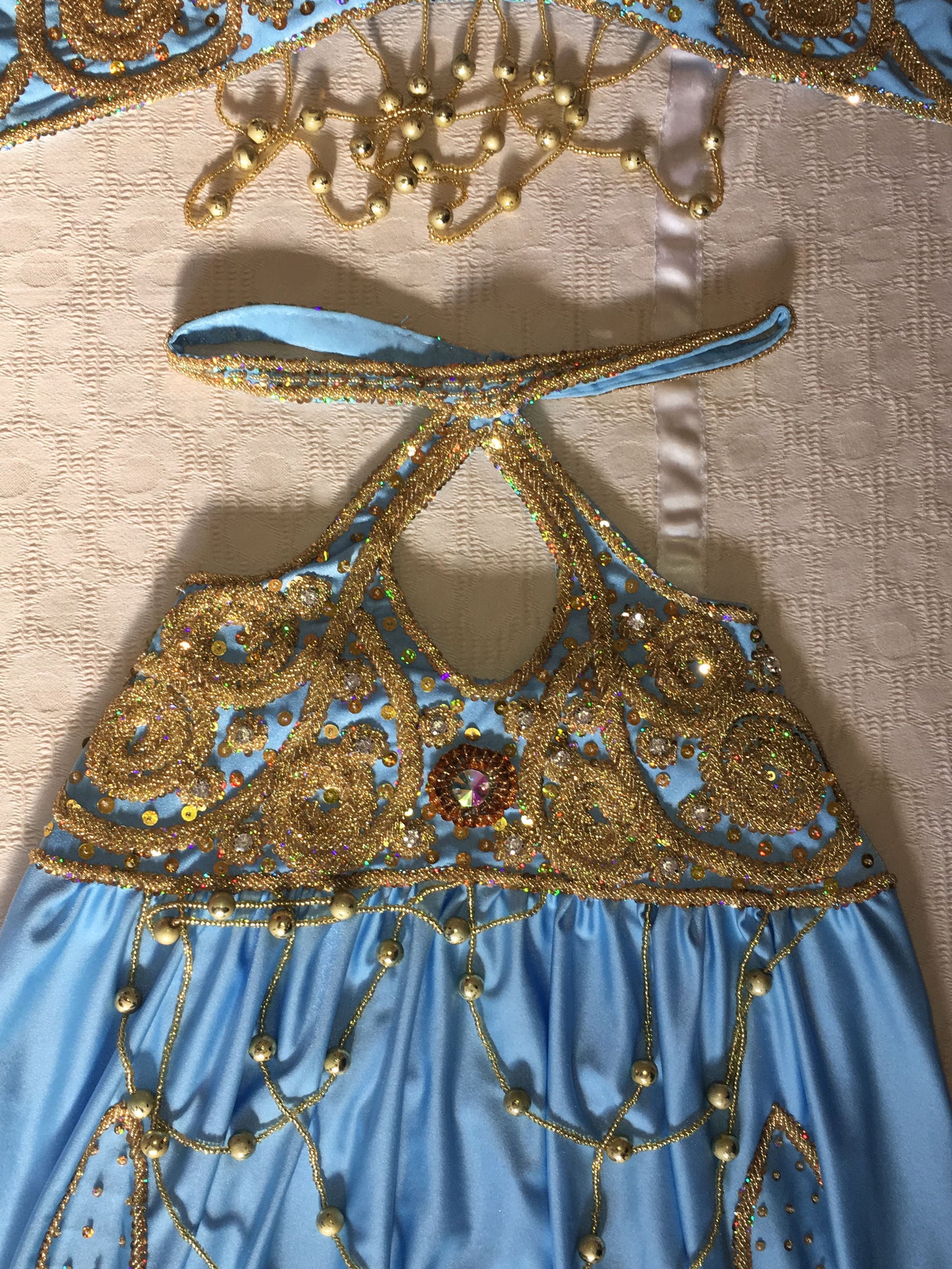 New Egyptian Professional Belly dance costume, Custom-made belly dancing Dress, Gypsy dance outfit, Handmade Embroidered dance ensemble.