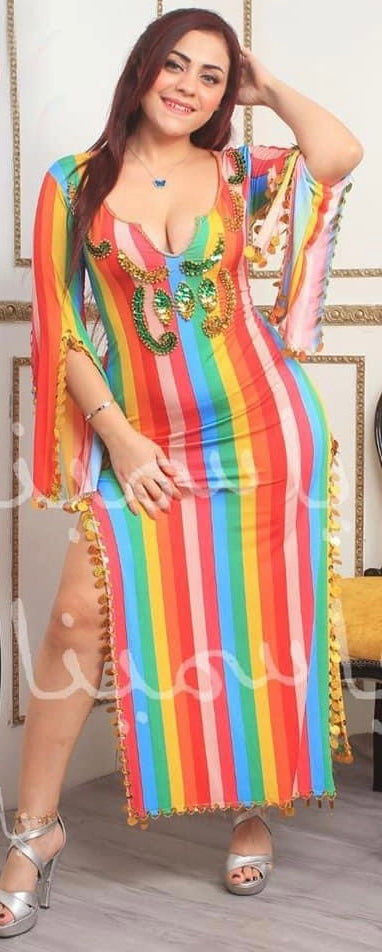 Egyptian Belly Dance Dress Saidi Costume, Baladi Galabia, Rainbow Abaya, Kaftan جلابية رقص شرقى