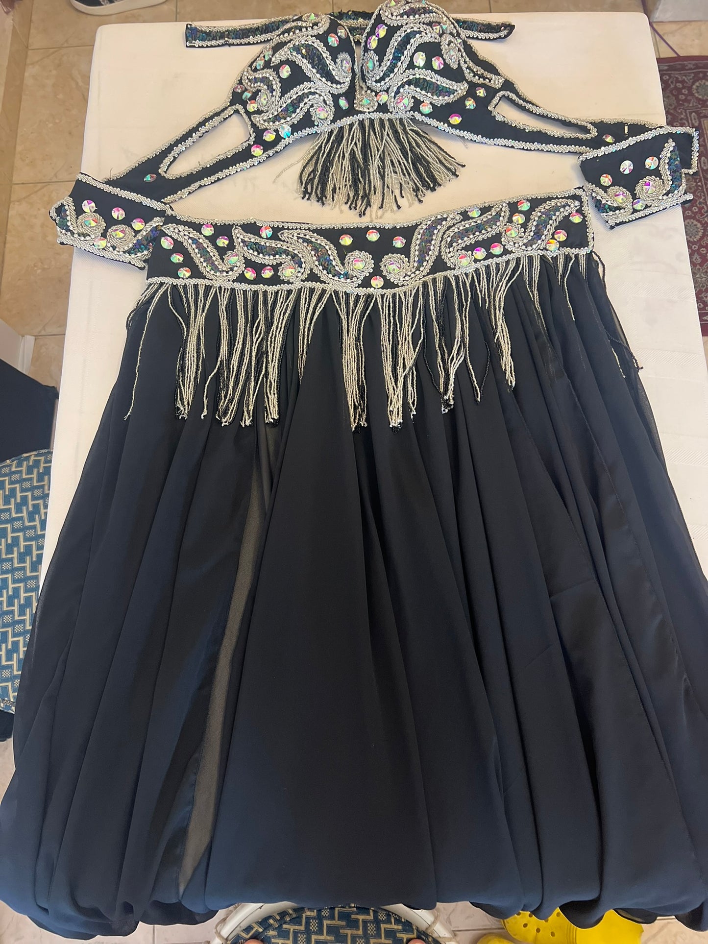 Professional belly dance costume/ Luxurious handmade belly dancer outfit