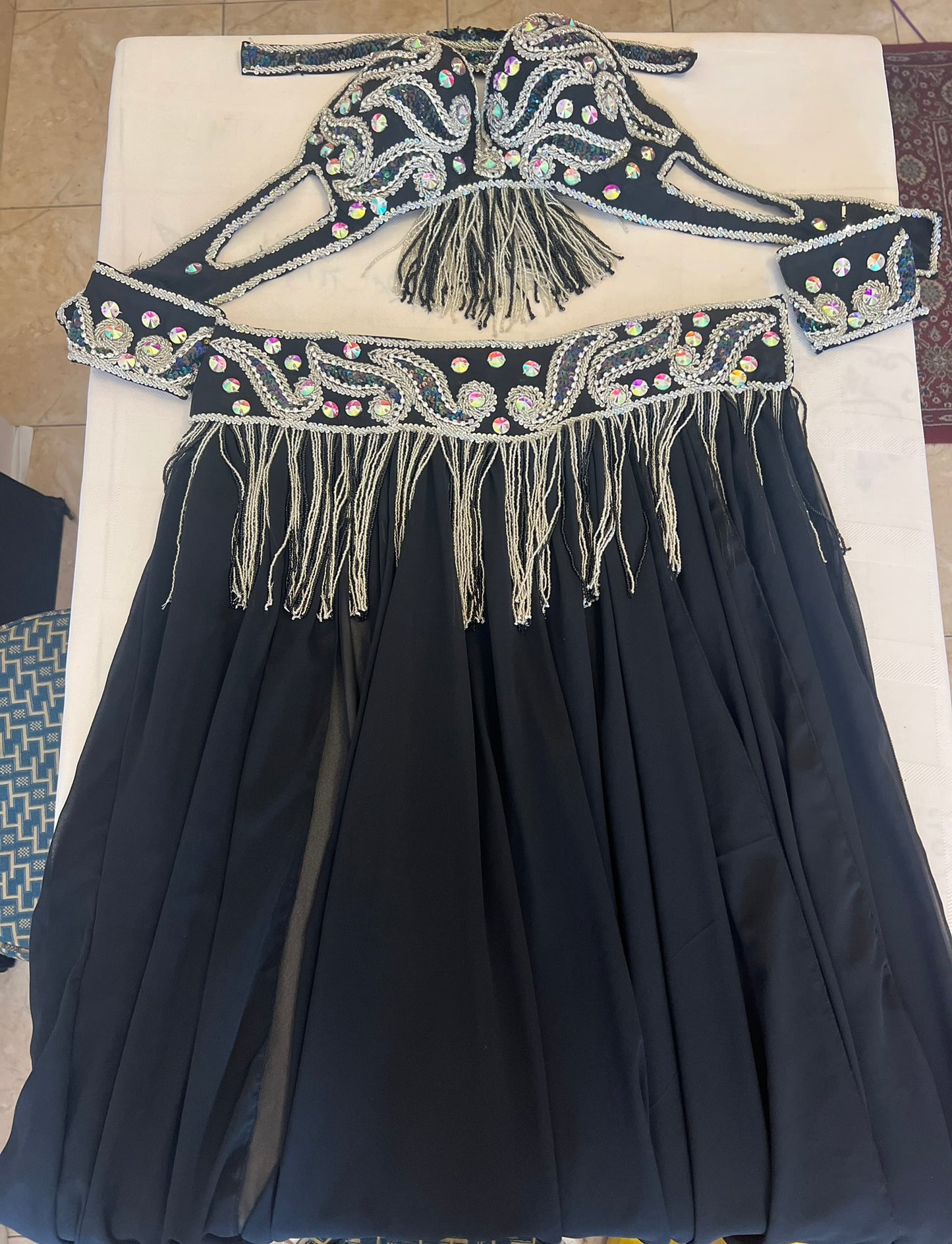 Professional belly dance costume/ Luxurious handmade belly dancer outfit