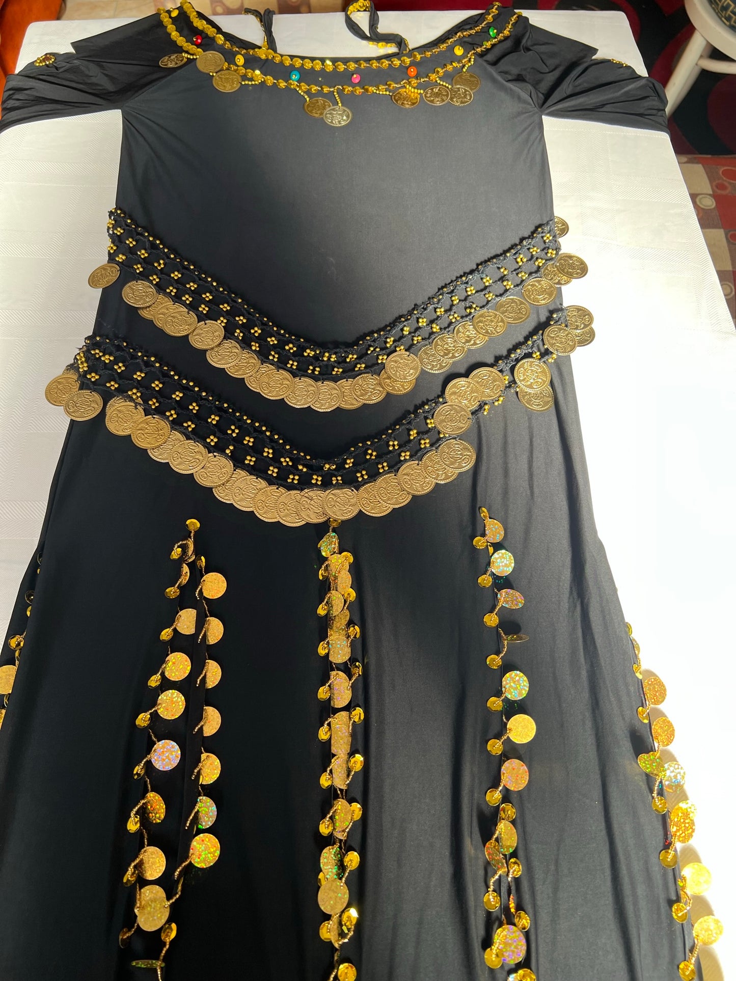 Egyptian Belly Dance Dress, Saidi Costume, Baladi Galabia, Fallahi Abaya, Kaftan