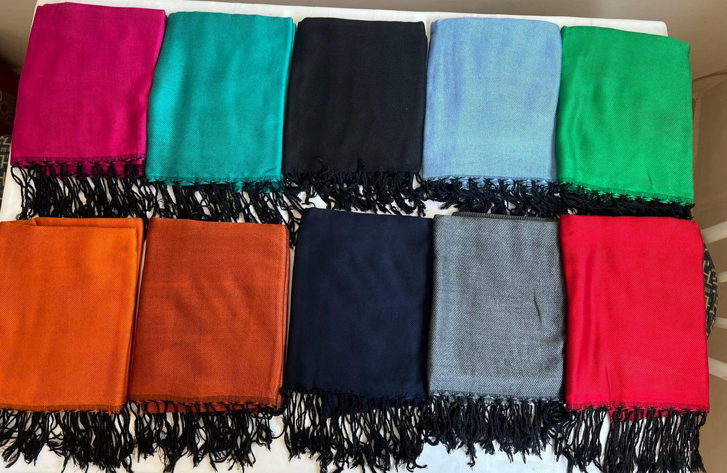 Egyptian Handmade Rectangular Shawl / Scarf for Both Men and Women, high quality Cotton blend handmade fabric, 200 cm length X 60 cm width