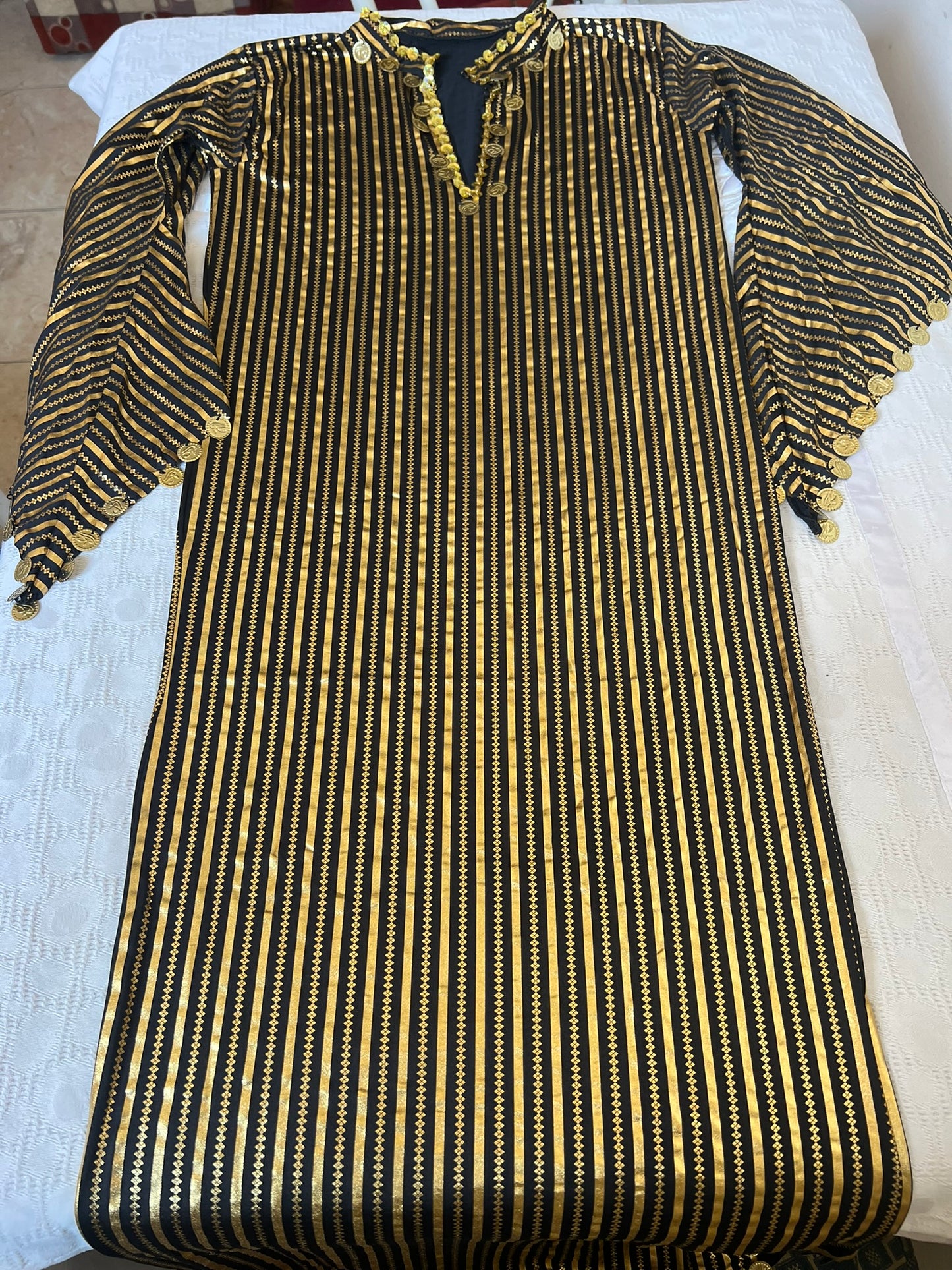 Egyptian Belly Dance Dress Saidi Costume Baladi Galabia Fallahi Abaya Kaftan جلابية رقص شرقى