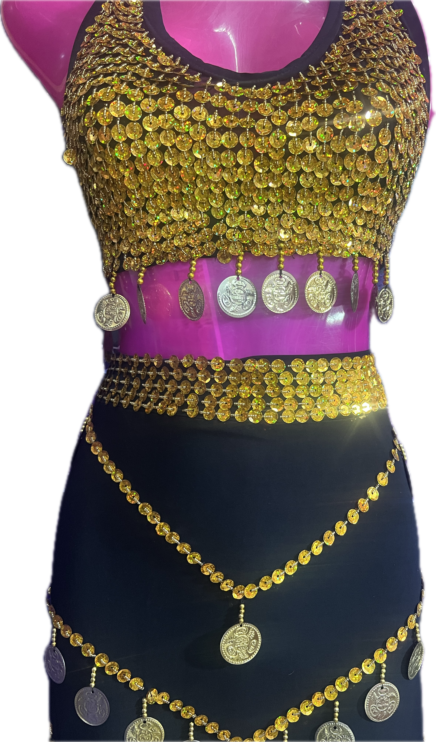 Egyptian sexy belly dance outfit, Handmade beaded Women dancing embellished Top and skirt بدلة رقص شرقى