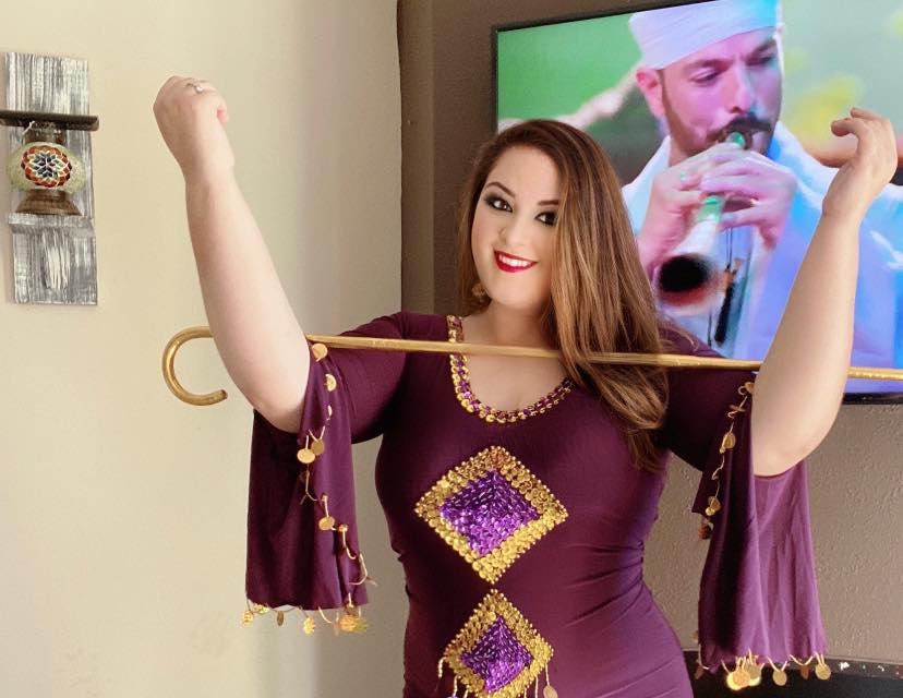 Elegant Royal Purple Belly dance dress/ Handmade embellished authentic Egyptian dance Costume