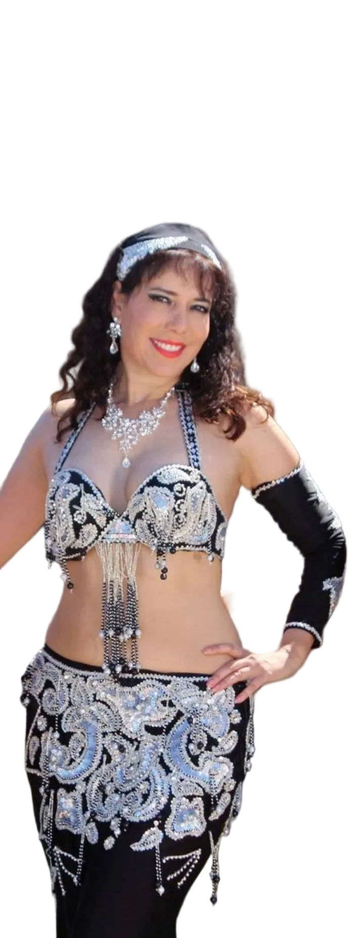 Professional Belly Dance Costume from Egypt, Belly dancing Custom Made Outfit, Handmade Embroidered