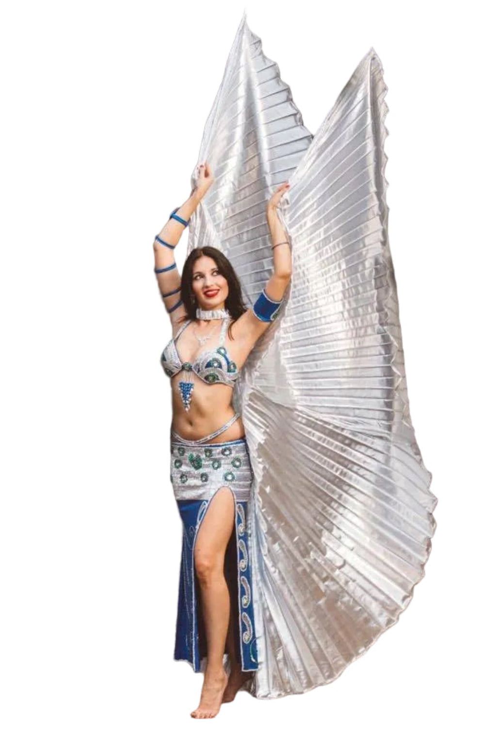 Egyptian Professional Belly Dance Costume – Handmade Embroidered Ensemble