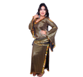 Saidi belly dance Galabia, Handmade belly dance dress with dancing hip scarf جلابية رقص شرقى صعيدى