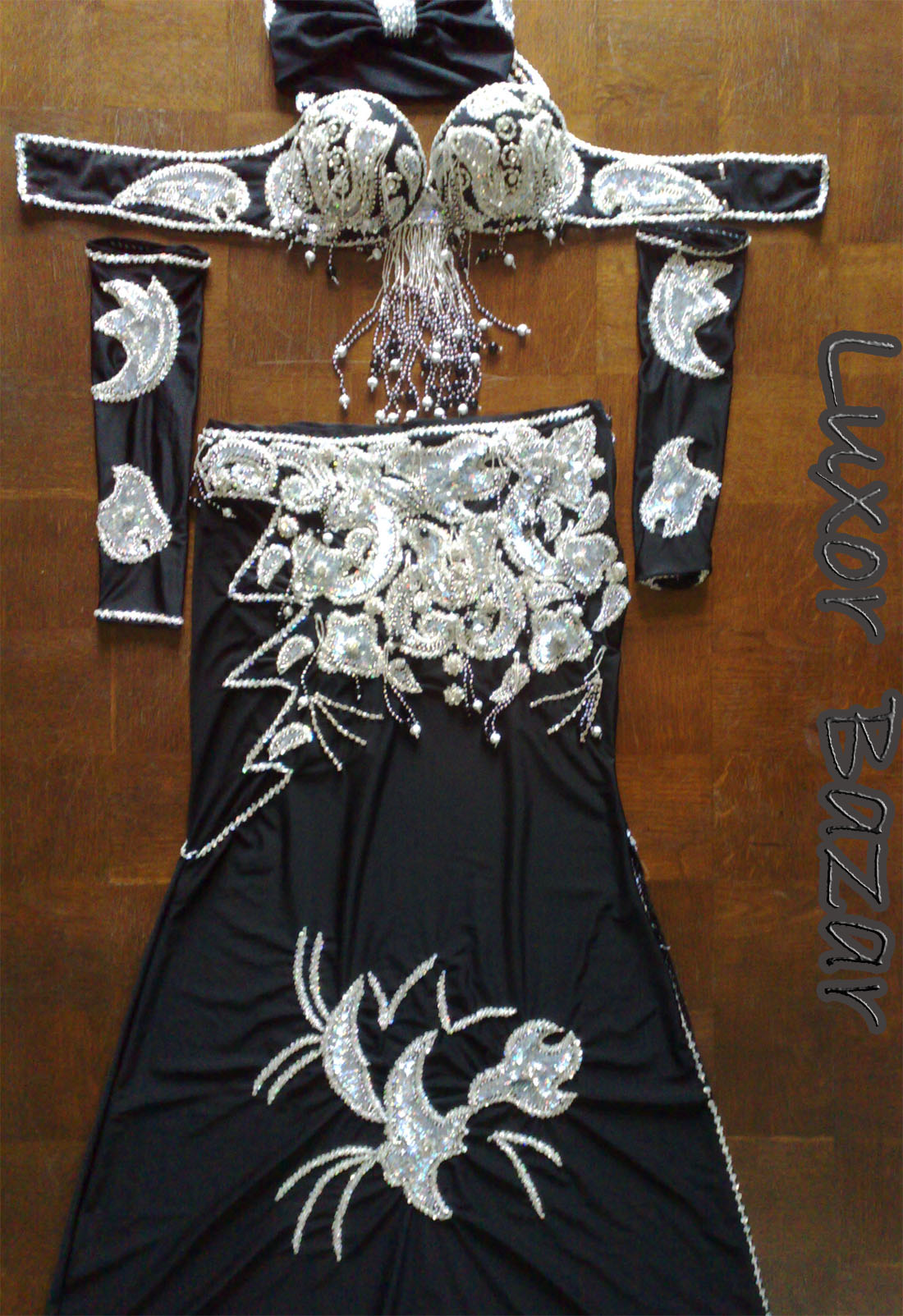 Professional Belly Dance Costume from Egypt, Belly dancing Custom Made Outfit, Handmade Embroidered