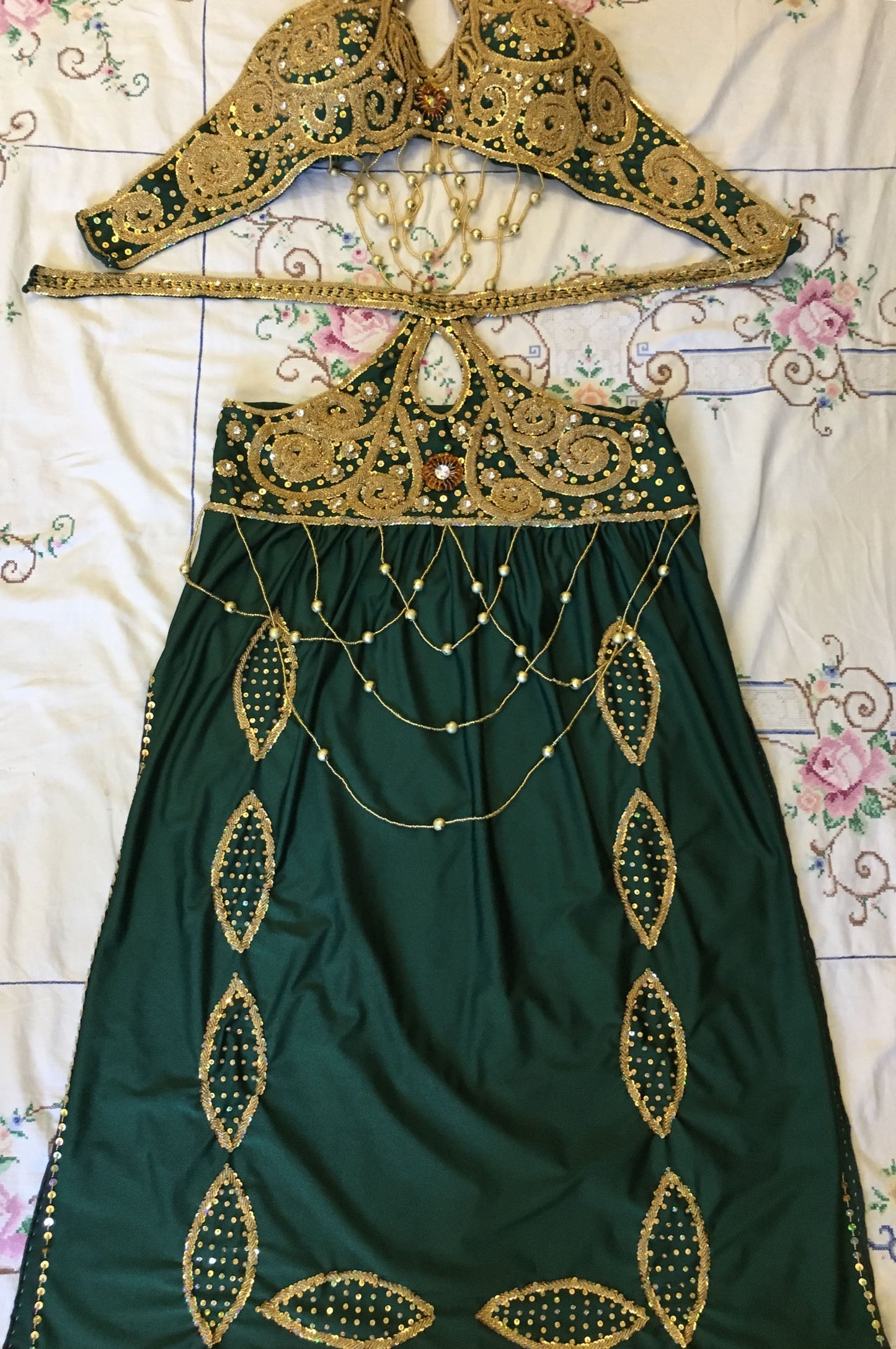 New Egyptian Professional Belly dance costume, Custom-made belly dancing Dress, Gypsy dance outfit, Handmade Embroidery, oriental dance set