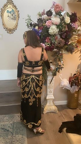 Professional Custom-Made Belly Dance Costume BELLYDANCE Dress + 2 Sleeves, Handmade Embroidered oriental outfit custom made for any size