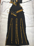 Egyptian Sexy belly dance costume, handmade Black stitched belly dance dress بدلة رقص شرقى