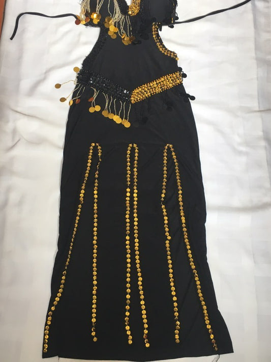 Egyptian Sexy belly dance costume, handmade Black stitched belly dance dress بدلة رقص شرقى