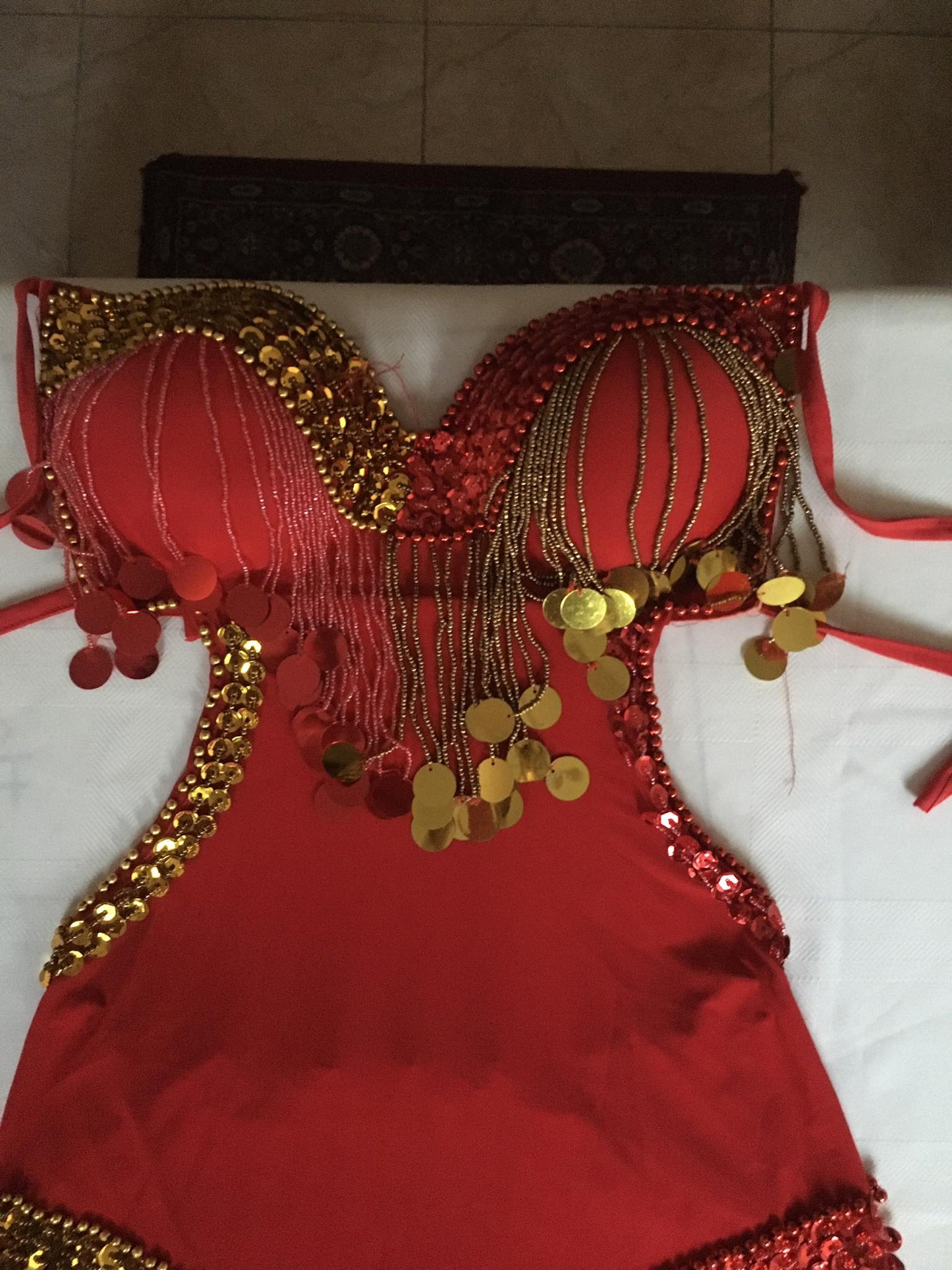 Egyptian Sexy belly dance costume, handmade Black stitched belly dance dress بدلة رقص شرقى