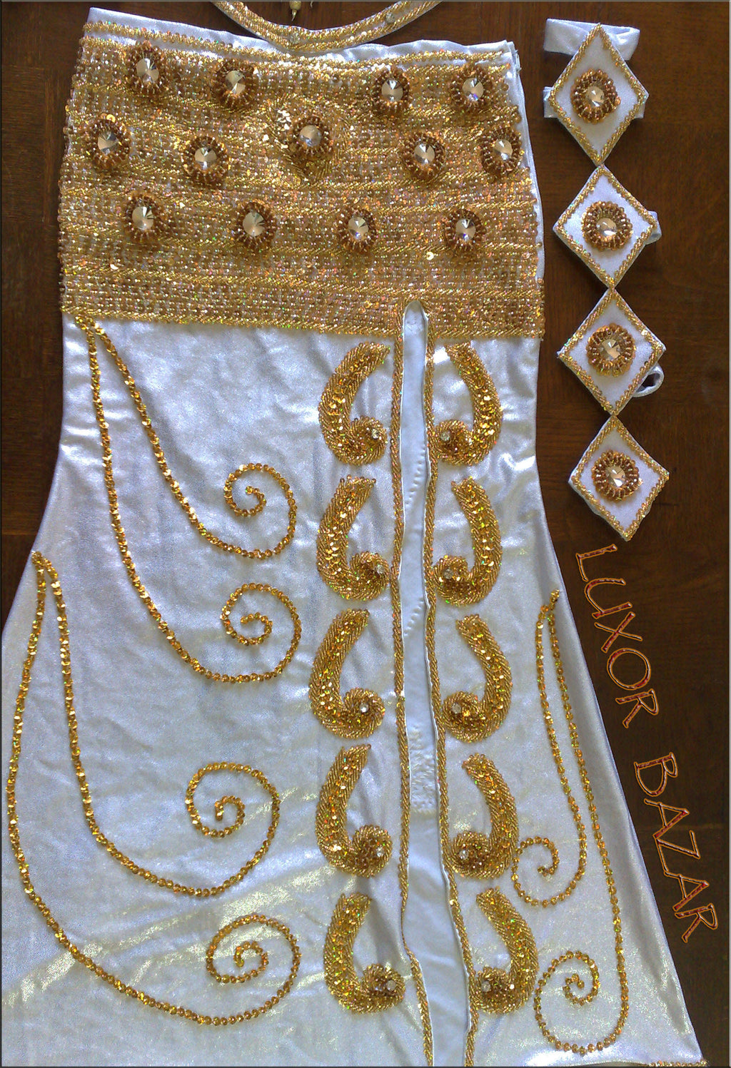 Authentic Egyptian belly dance costume/ custom-made pharaonic style dancing outfit