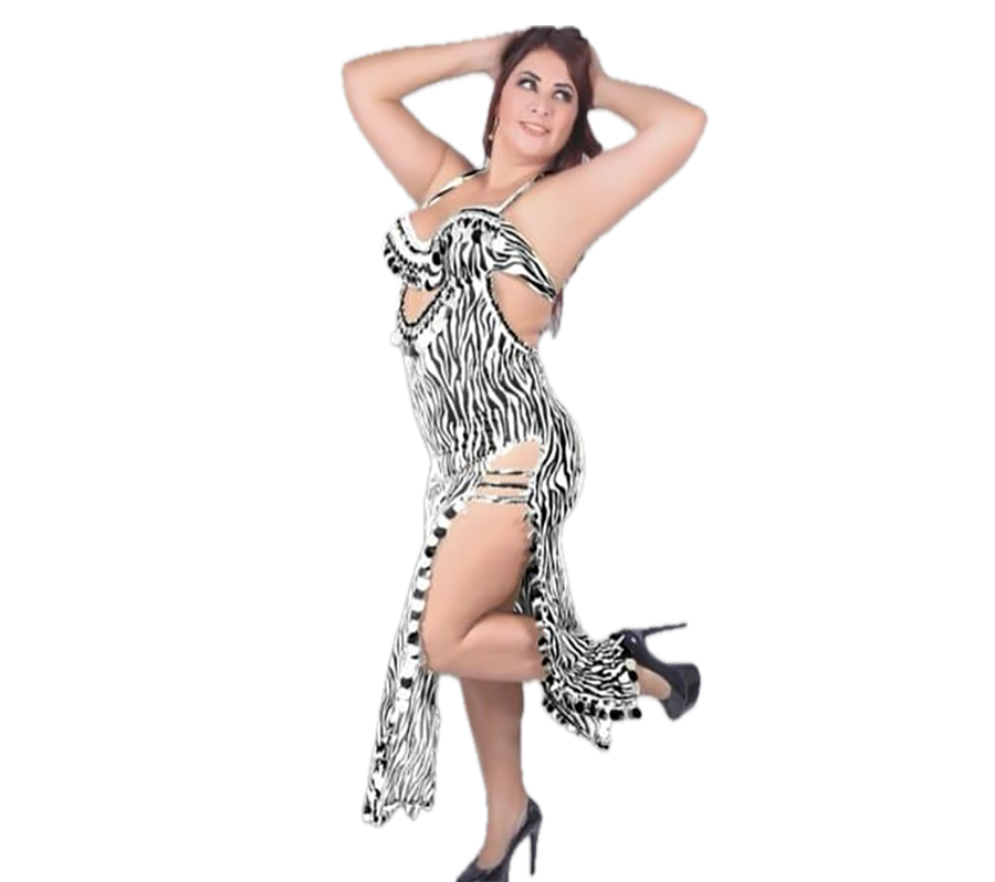 Egyptian handmade embellished belly dance costume, belly dance outfit with bra بدلة رقص شرقى