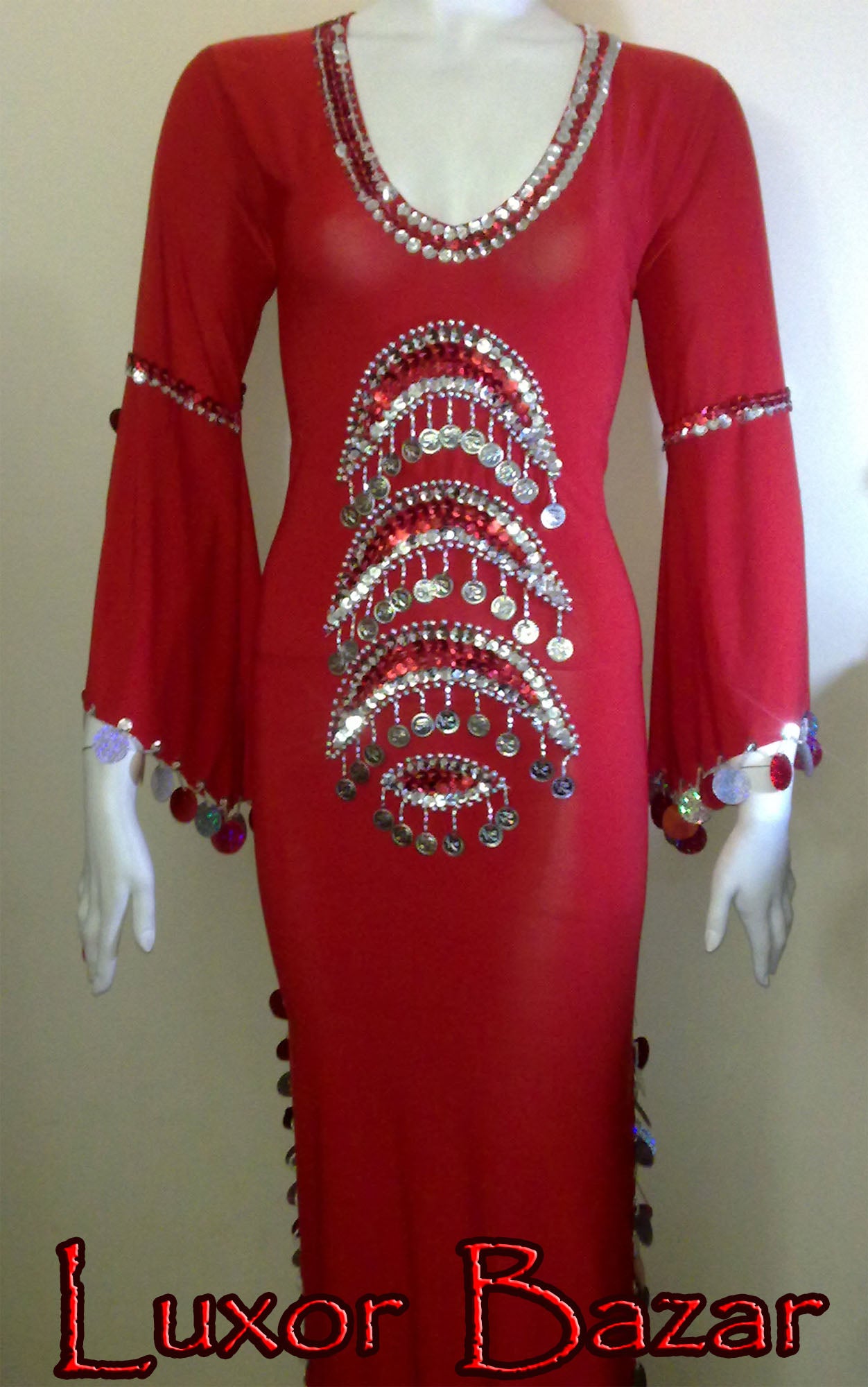 Sexy Egyptian New belly dance costume, Handmade Embroidered belly dance Dress جلابية رقص شرقى