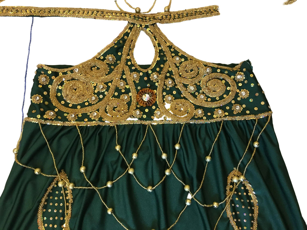 New Egyptian Professional Belly dance costume, Custom-made belly dancing Dress, Gypsy dance outfit, Handmade Embroidery, oriental dance set