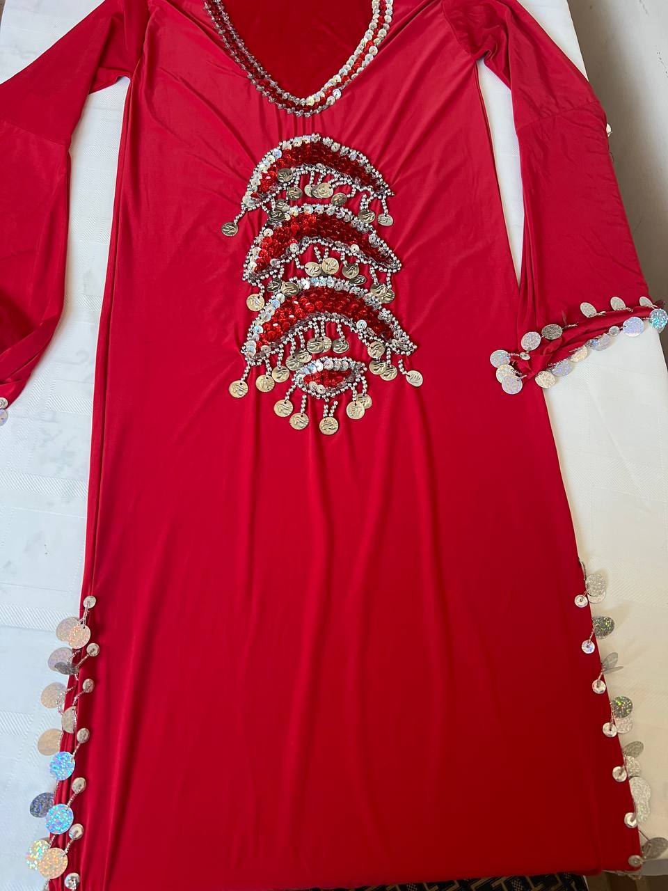 Orientalisches ägyptisches Bauchtanzkostüm Saidi-Kleid, Baladi Galabia, Fallahi Abaya 