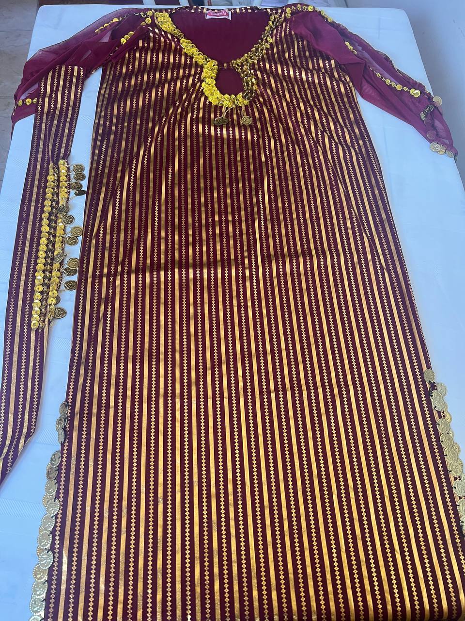 Egyptian new belly dance dress, Fallahi style oriental dance galabia, handmade