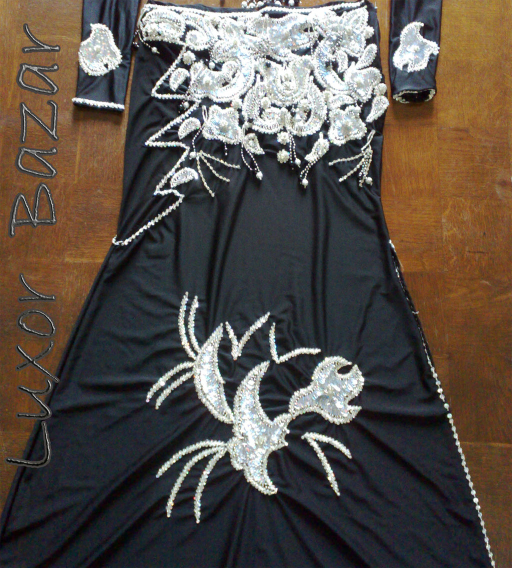 Professional Belly Dance Costume from Egypt, Belly dancing Custom Made Outfit, Handmade Embroidered