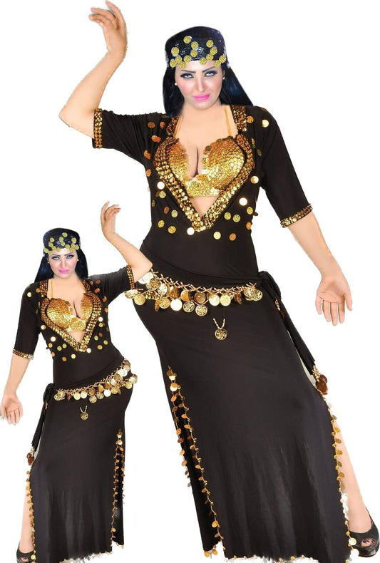 Egyptian Sexy Belly Dance Costume, Saidi Dress, Baladi Galabia, جلابية رقص شرقى