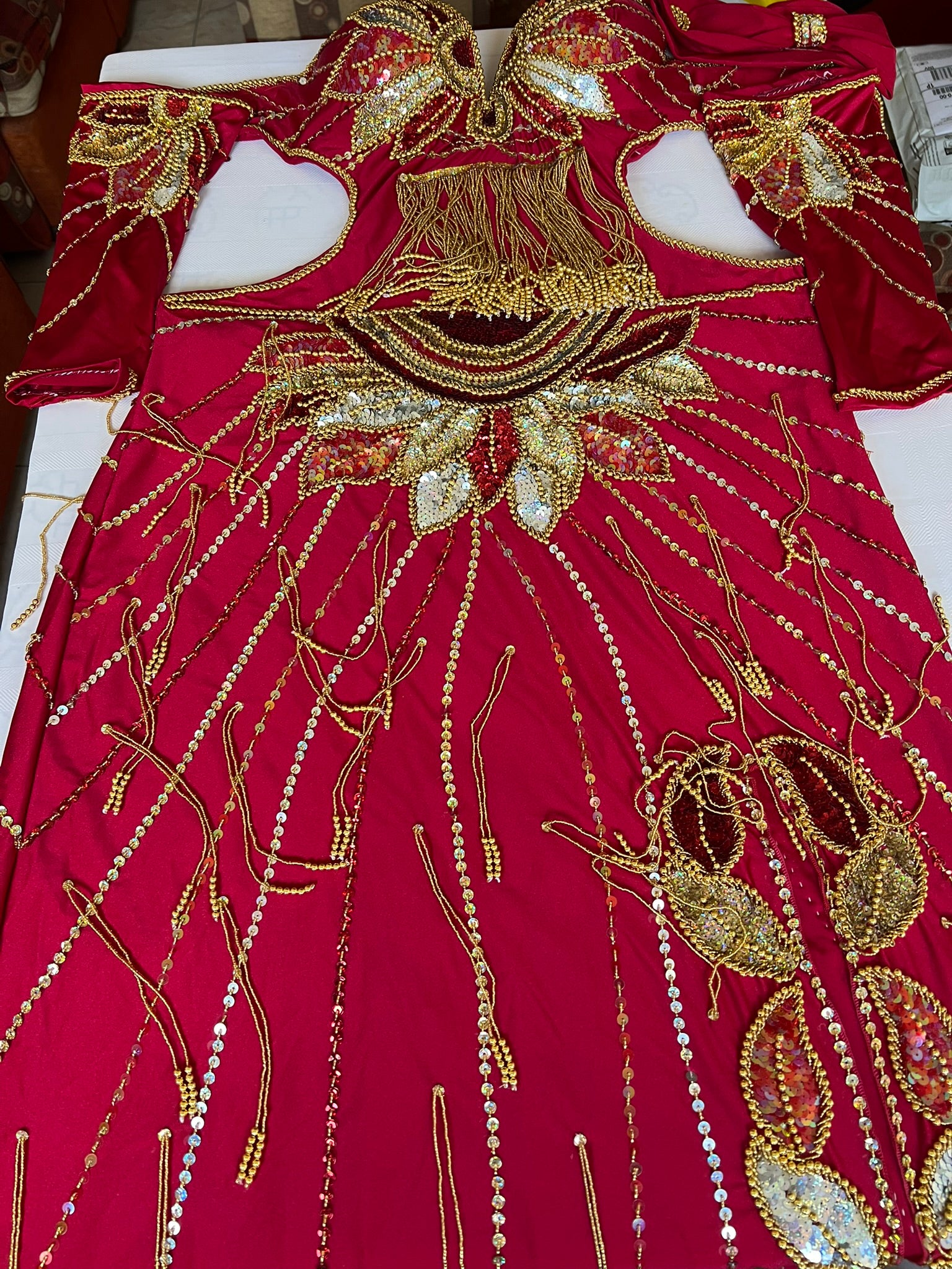 Stunning wine-red belly dance costume professional made to order belly dancer costume handmade colourful sequined belly dance outfit