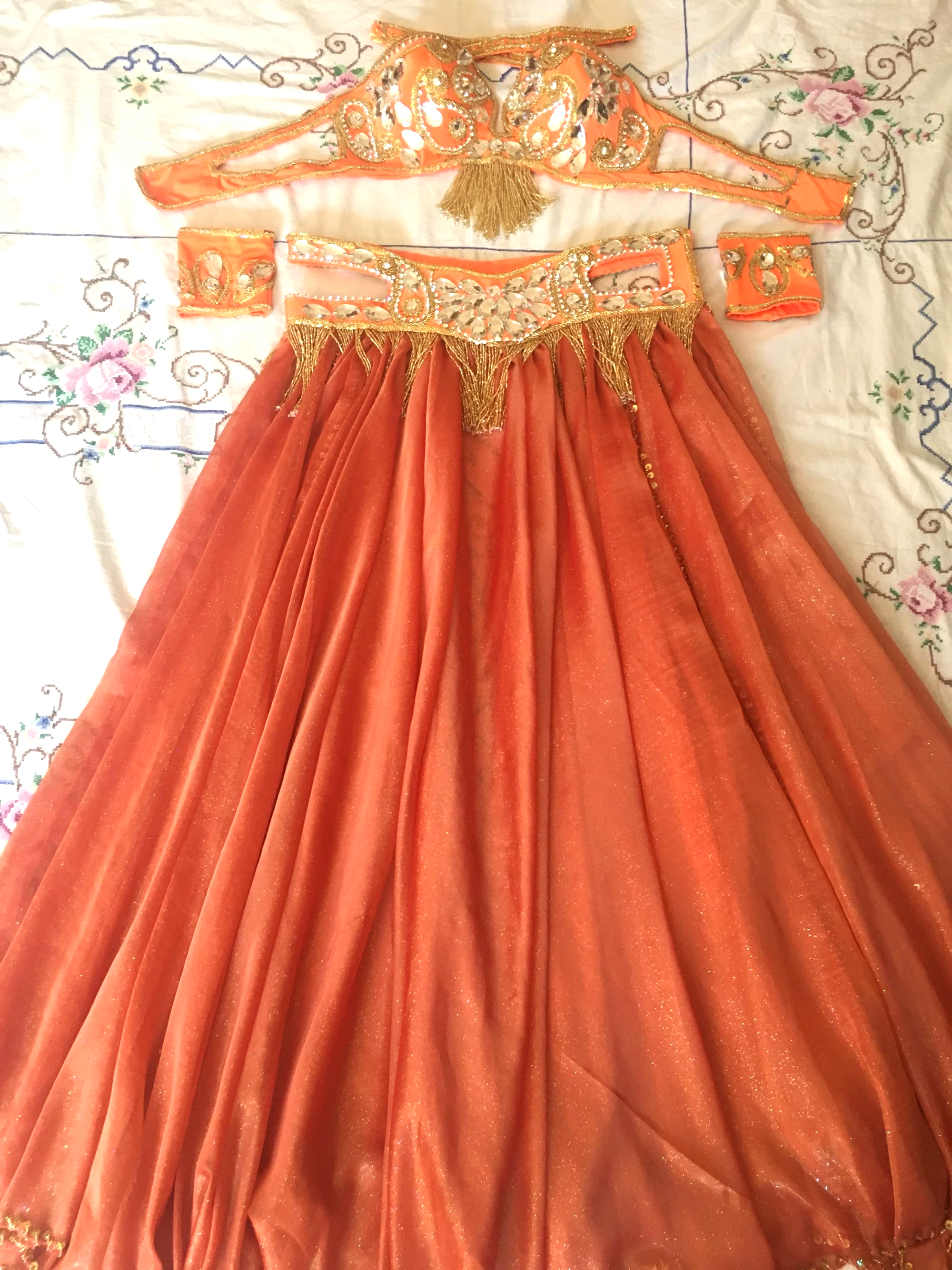 Handmade Egyptian Belly Dance Costume – Custom Colors & Sizes – Professional Quality