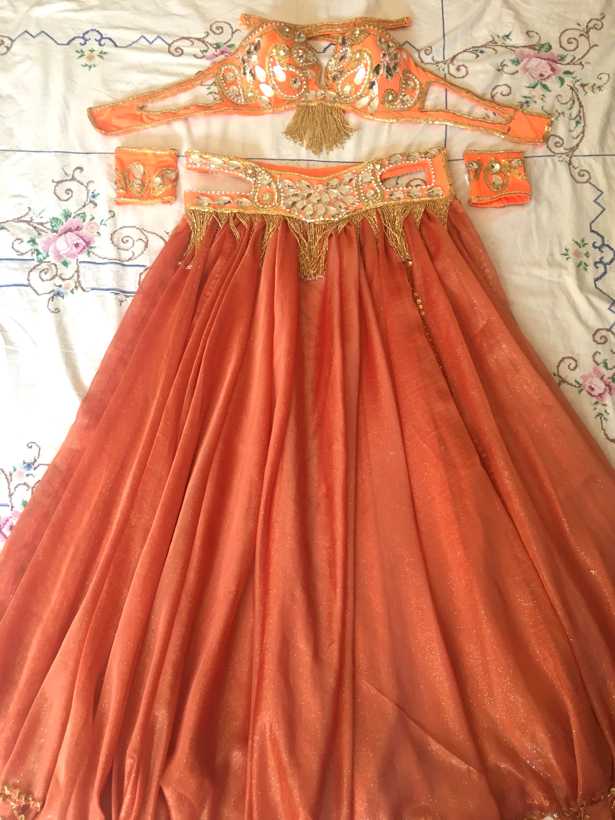 Handmade Egyptian Belly Dance Costume – Custom Colors & Sizes – Professional Quality