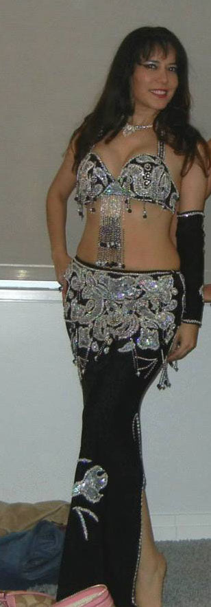 Professional Belly Dance Costume from Egypt, Belly dancing Custom Made Outfit, Handmade Embroidered