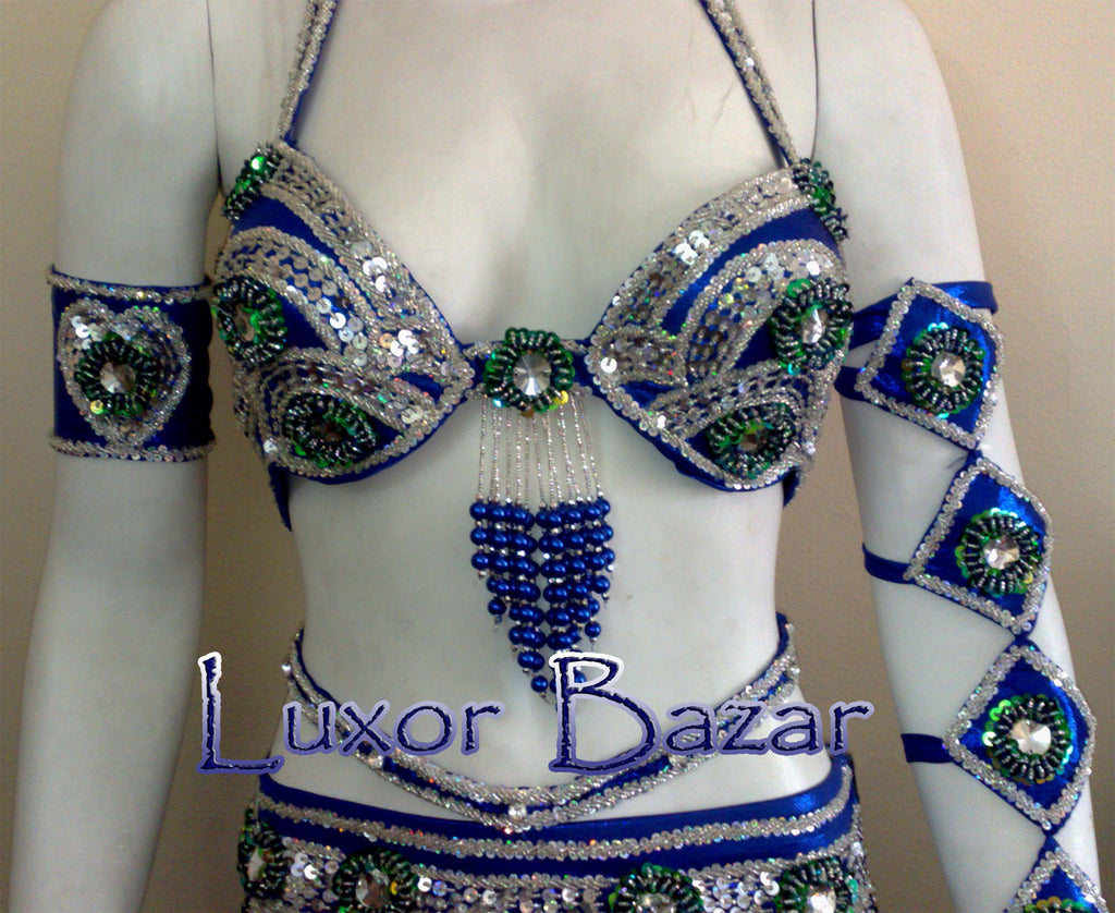 Professional Belly Dance Costume from Egypt Belly dancing Custom Made Any Color, New Gypsy Dance Outfit, Handmade Embroidered Costume