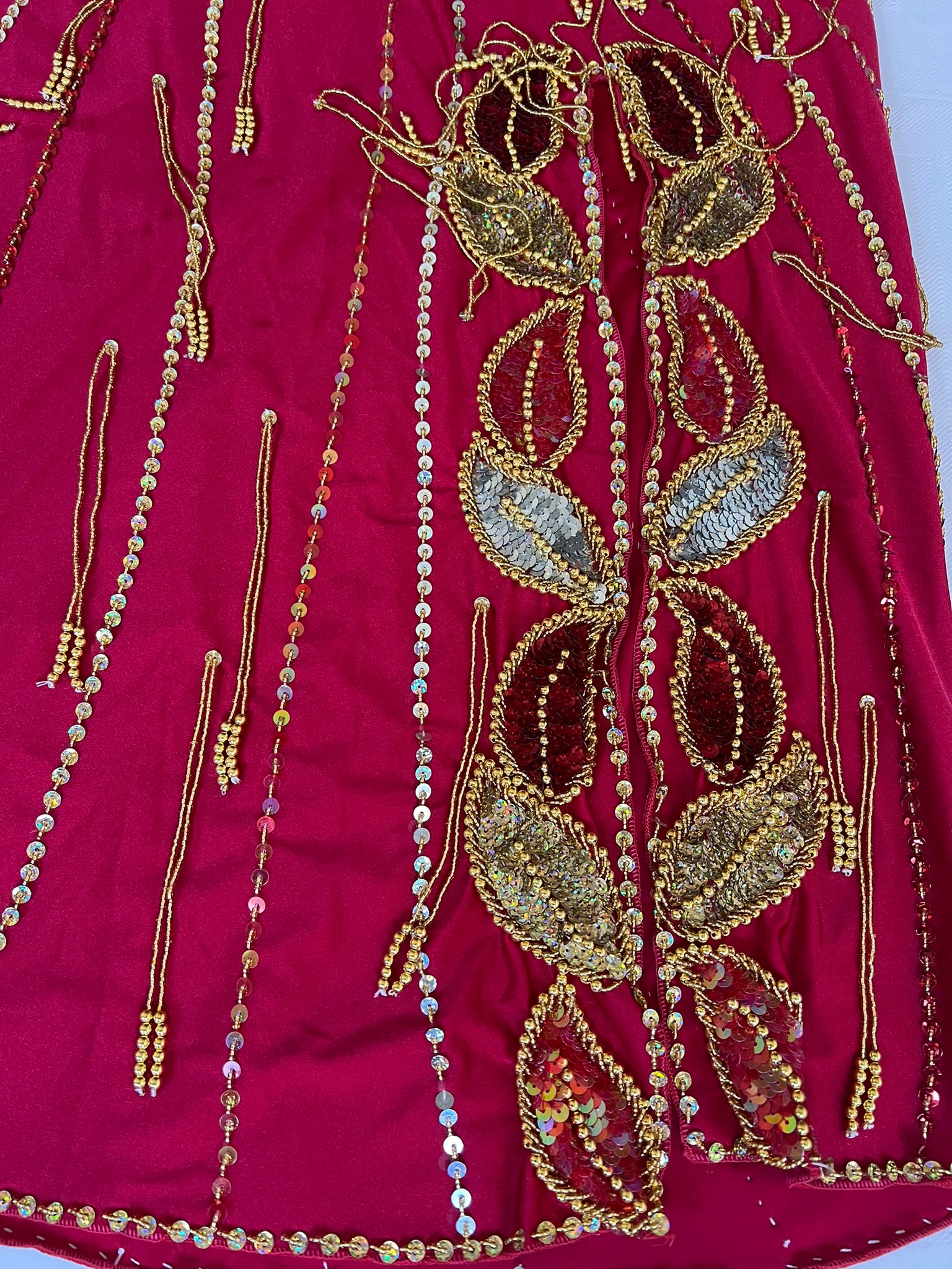 Stunning wine-red belly dance costume professional made to order belly dancer costume handmade colourful sequined belly dance outfit