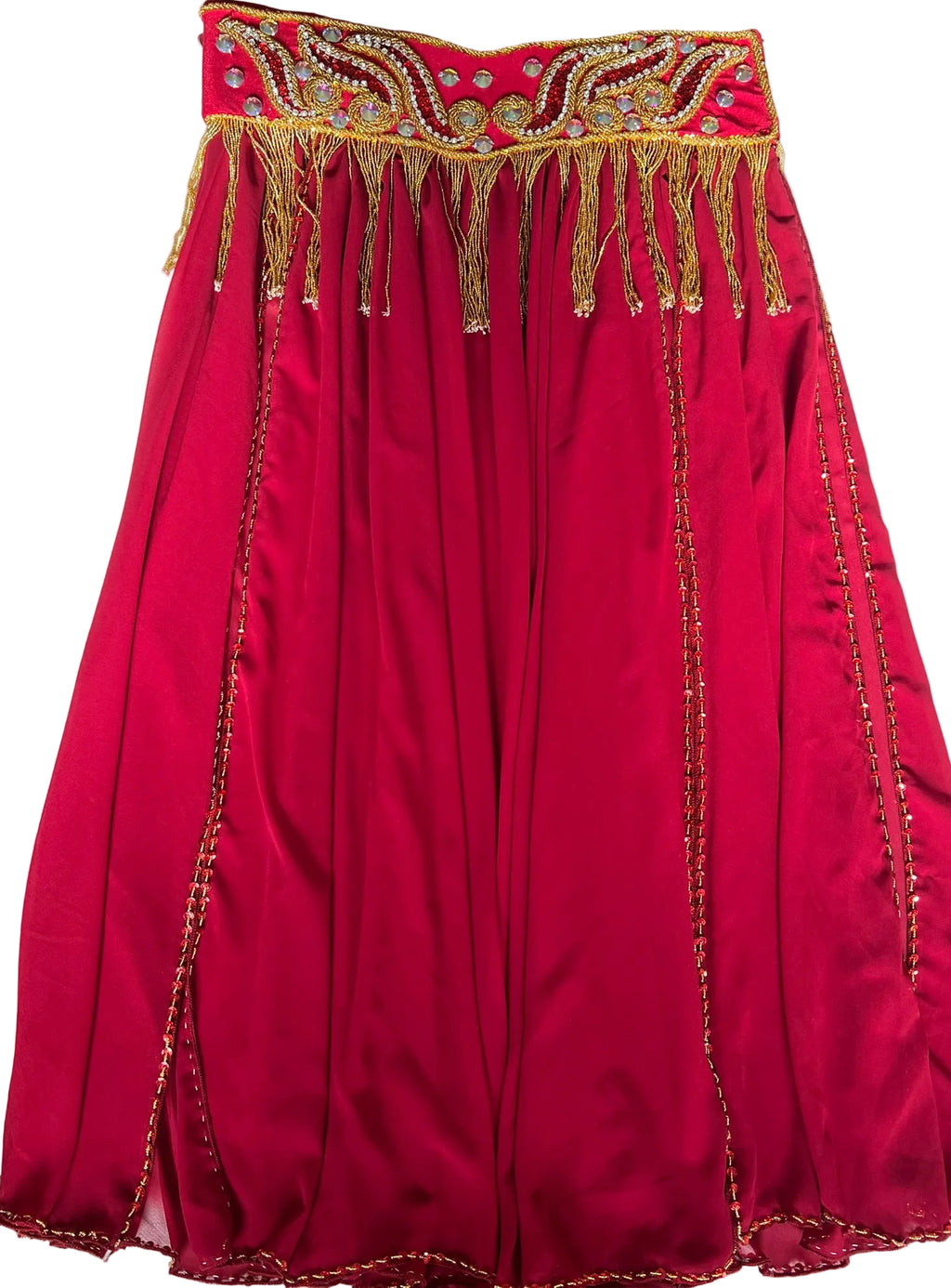 Luxurious Wine-Red Belly Dance Costume | Custom Handmade Bra, Belt & Skirt Set | Premium Professional Dance Outfit | Authentic Ensemble from Egypt