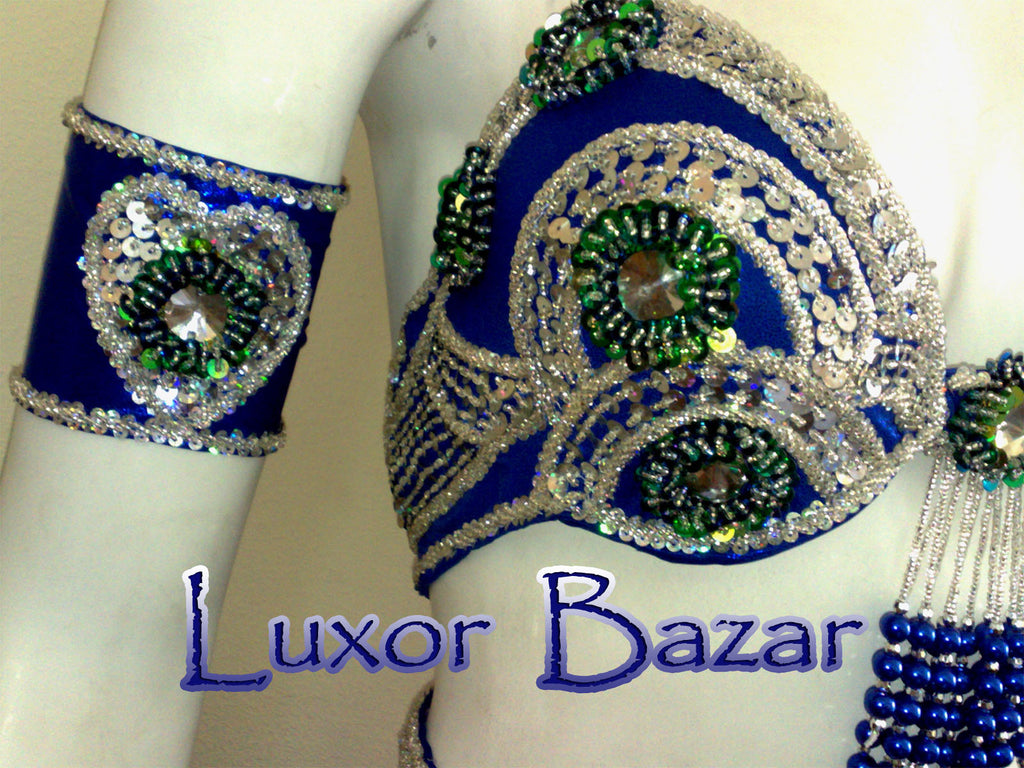 Professional Belly Dance Costume from Egypt Belly dancing outfit Custom Made Handmade Embroidered ensemble
