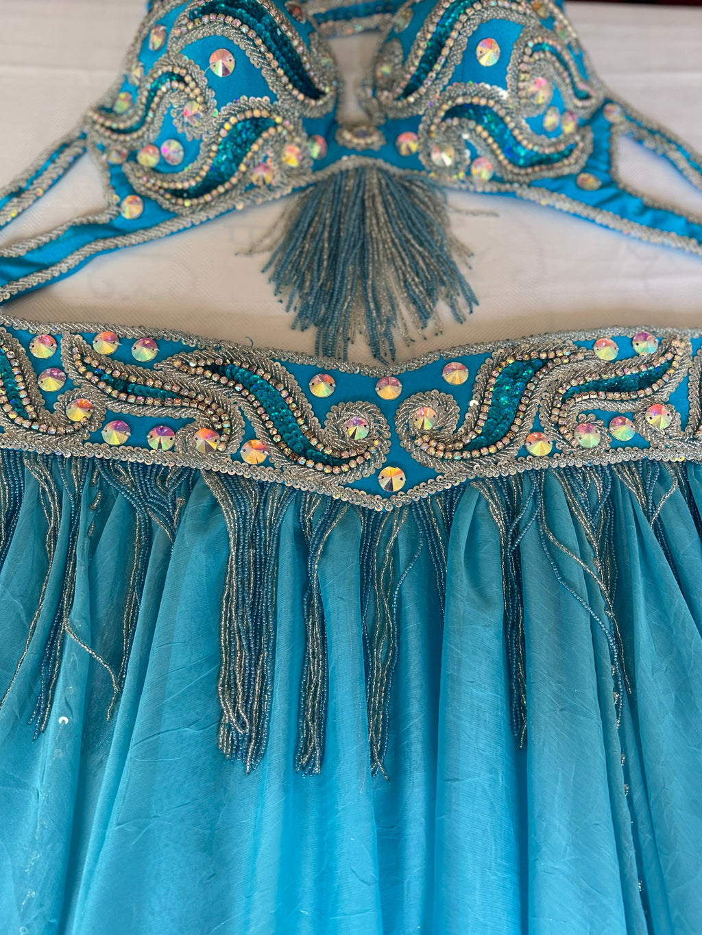 Professional Egyptian belly dance costume, custom-made belly dance outfit, handmade stitched women dancing ensemble, Sexy dancing outfit.