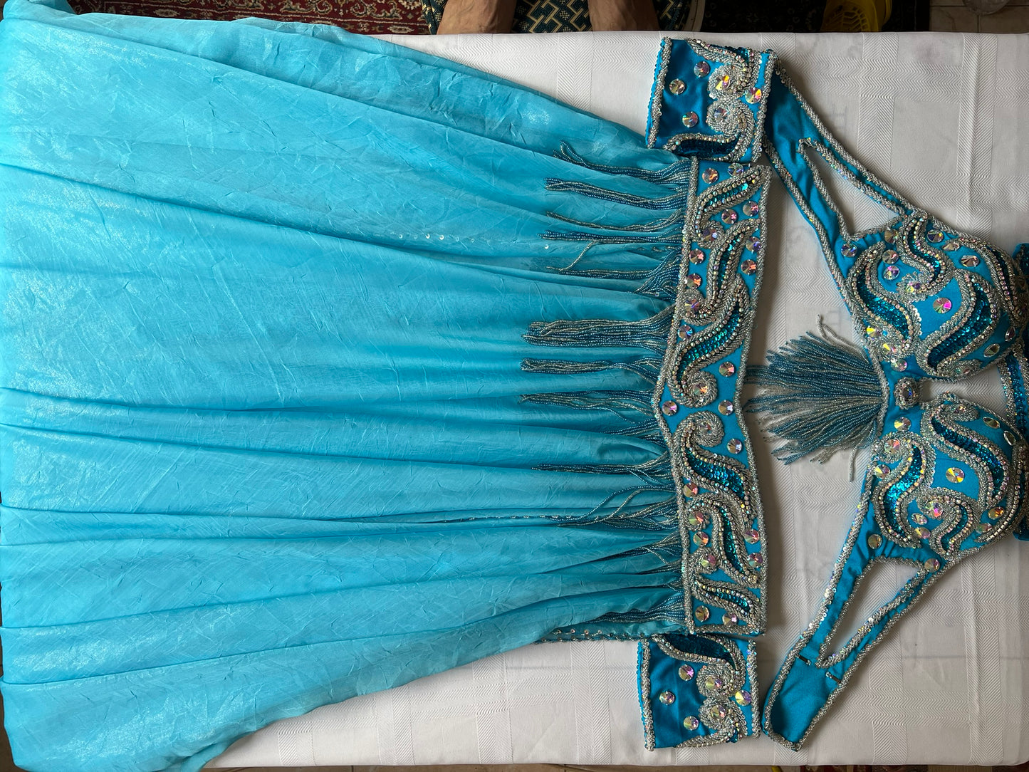 Professional Egyptian belly dance costume, custom-made belly dance outfit, handmade stitched women dancing ensemble, Sexy dancing outfit.