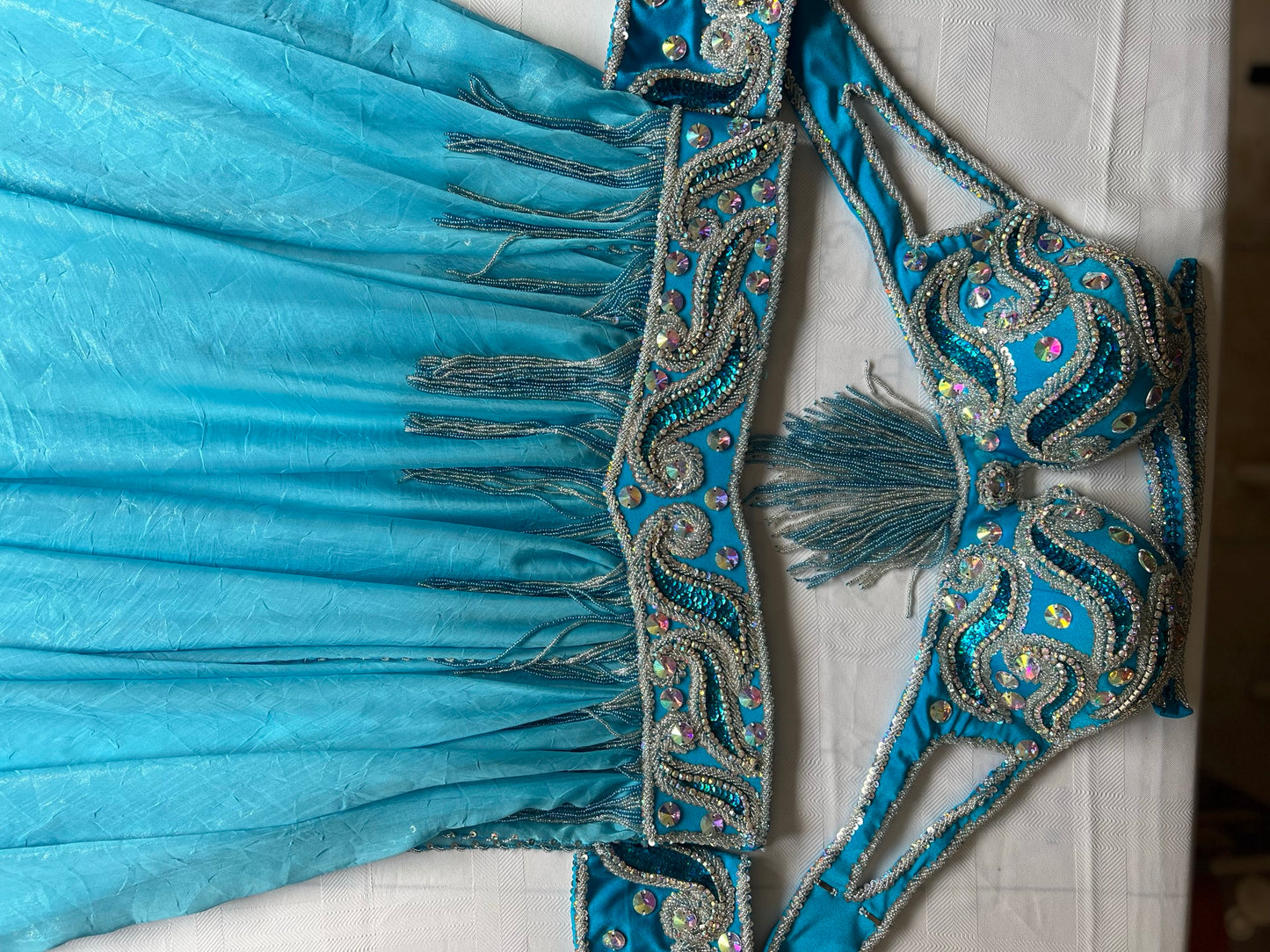 Professional Egyptian belly dance costume, custom-made belly dance outfit, handmade stitched women dancing ensemble, Sexy dancing outfit.