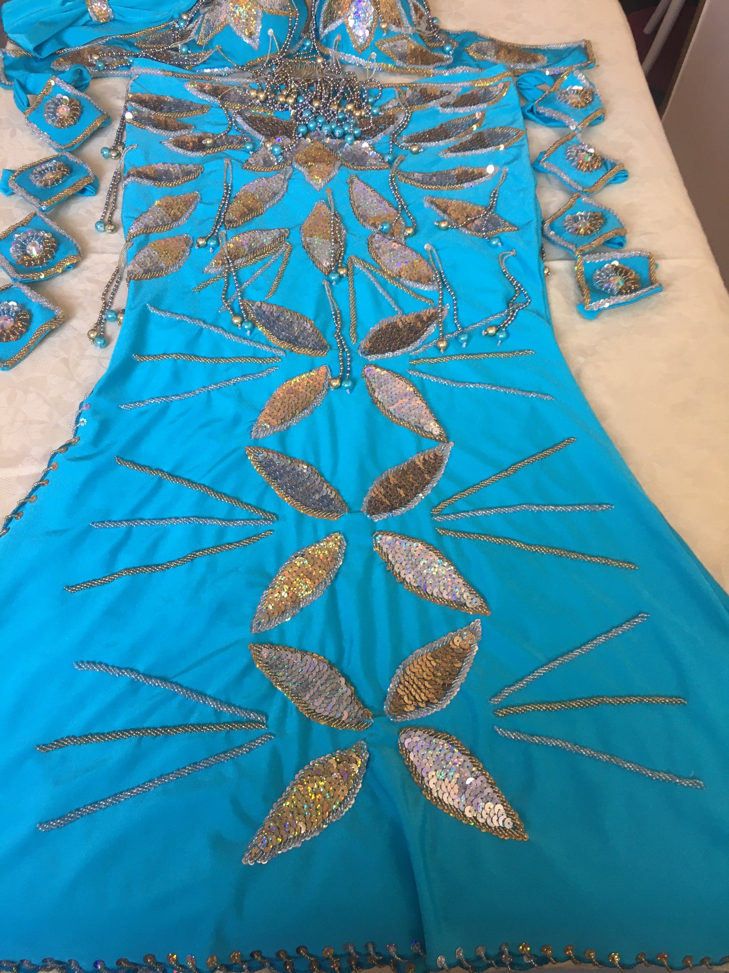 Professional Belly Dance Costume from Egypt BELLYDANCE Custom Made Any Colour, New Gypsy Dance Outfit, Handmade Embroidered Costume.