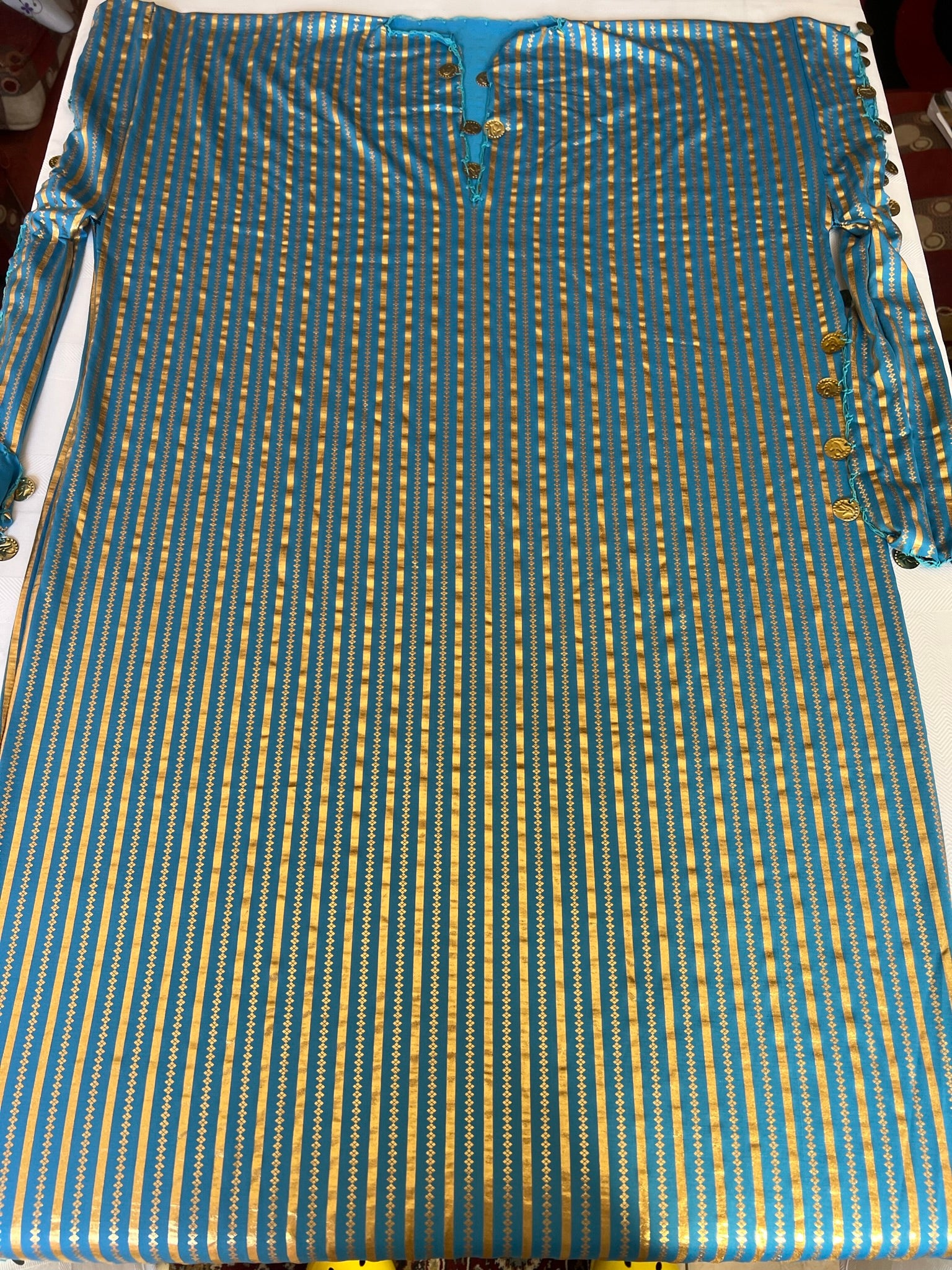 Egyptian belly dance XL - XXL dress, Nancy style striped oriental dancing abaya جلابية رقص شرقى