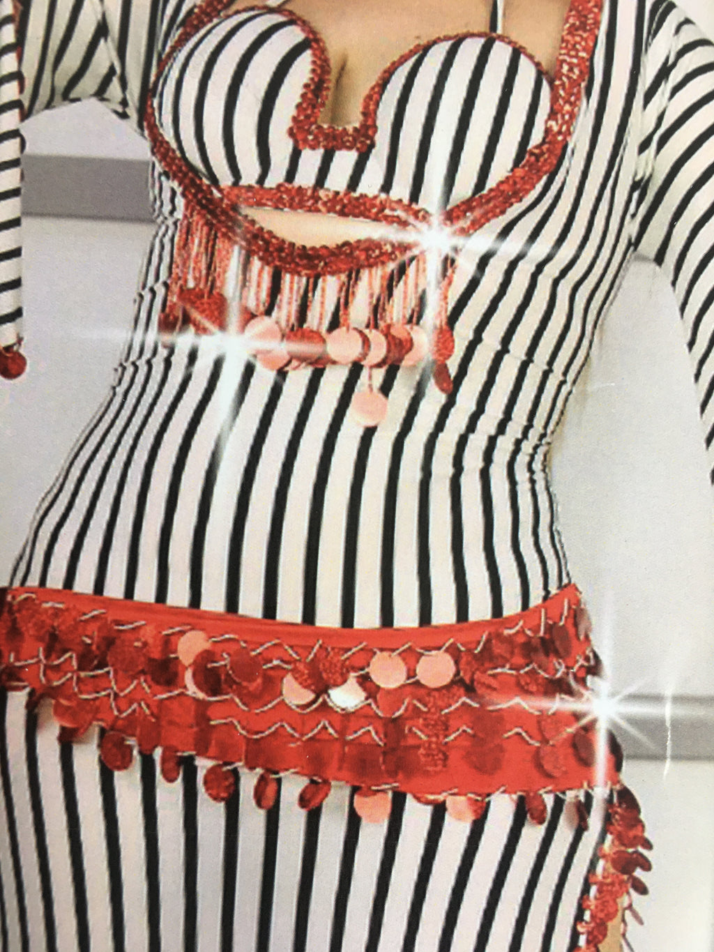 Handmade Saidi Belly Dance Costume with Bra & Hip Scarf
