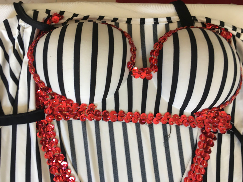 Handmade Saidi Belly Dance Costume with Bra & Hip Scarf