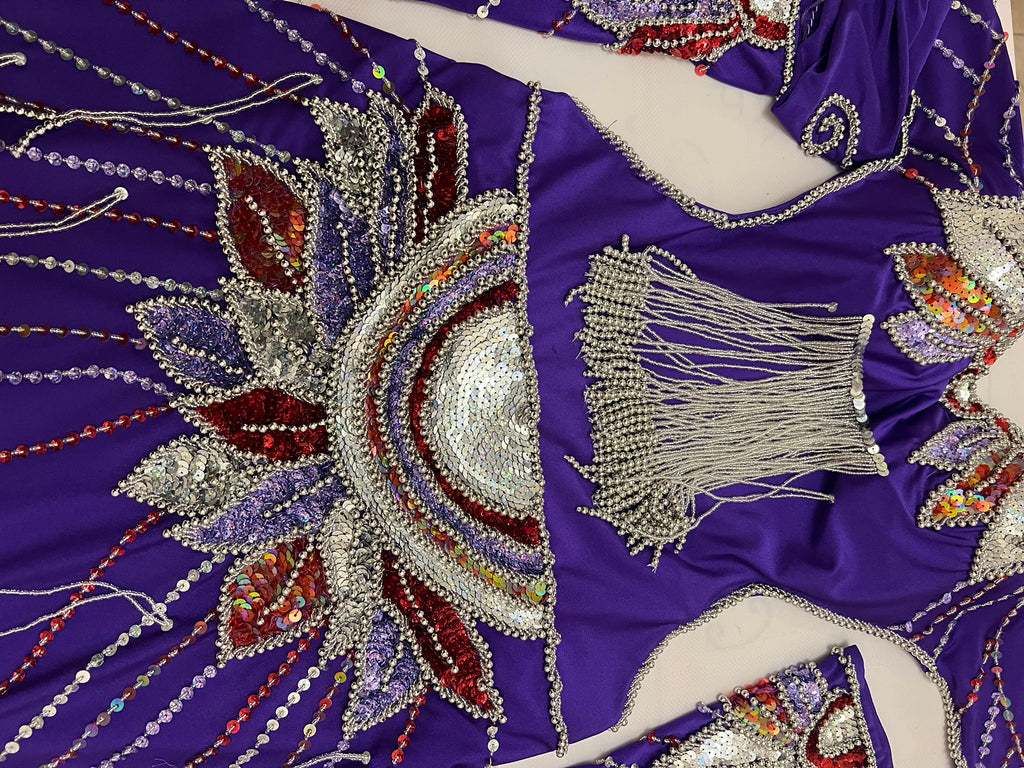 Professional belly dance costume handmade beaded and sequined with multi-colours Egyptian Custom unique design luxurious belly dance outfit