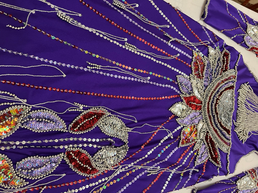 Professional belly dance costume handmade beaded and sequined with multi-colours Egyptian Custom unique design luxurious belly dance outfit