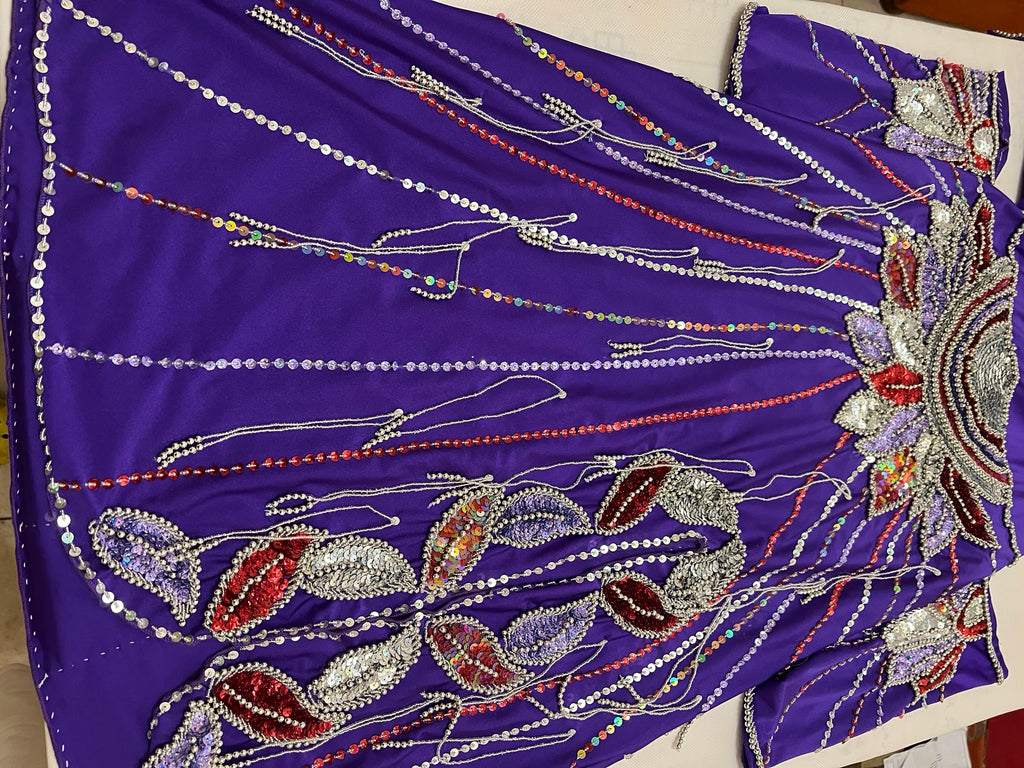 Professional belly dance costume handmade beaded and sequined with multi-colours Egyptian Custom unique design luxurious belly dance outfit