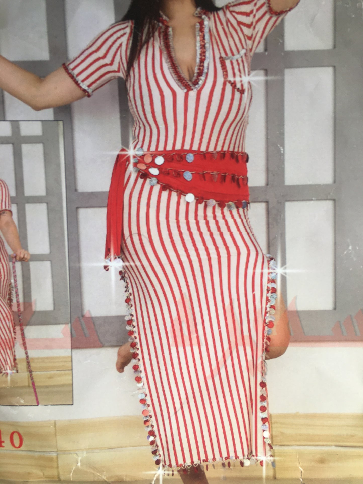 Egyptian Belly Dance Dress Saidi Costume,Baladi Galabeya, Stripes Abaya, Kaftan