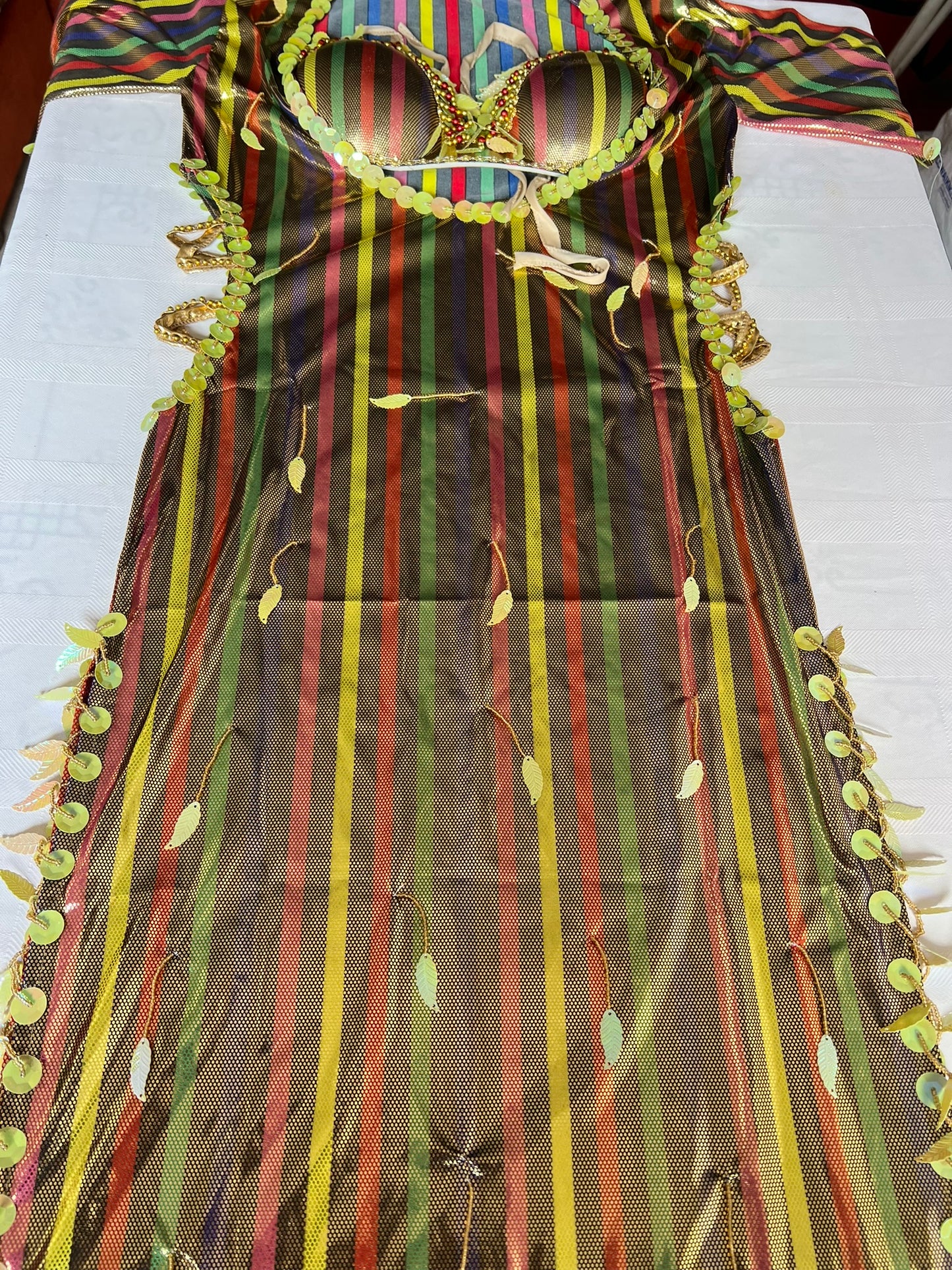 Egyptian belly dance dress with bra, handmade embellished new belly dance outfit