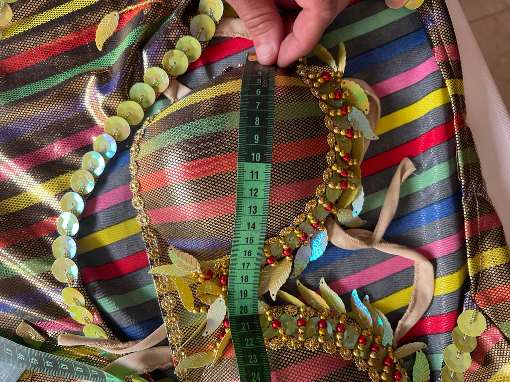 Egyptian Belly Dance Outfit – Handmade Galabia Dress & Bra Set with Embellishments
